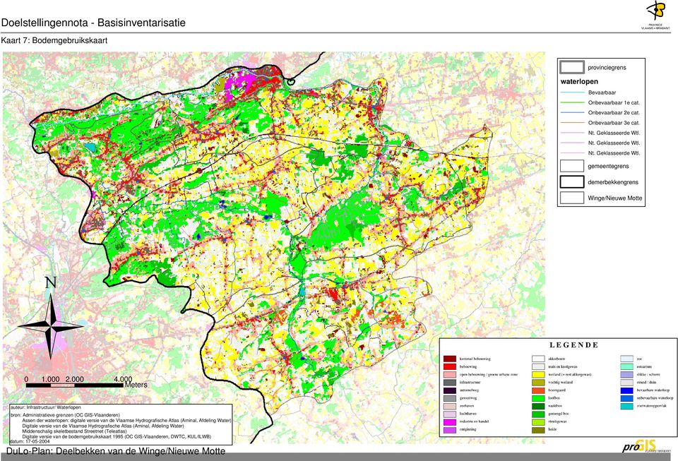 Atlas (Aminal, Afdeling Water) Digitale versie van de bodemgebruikskaart 1995 (OC