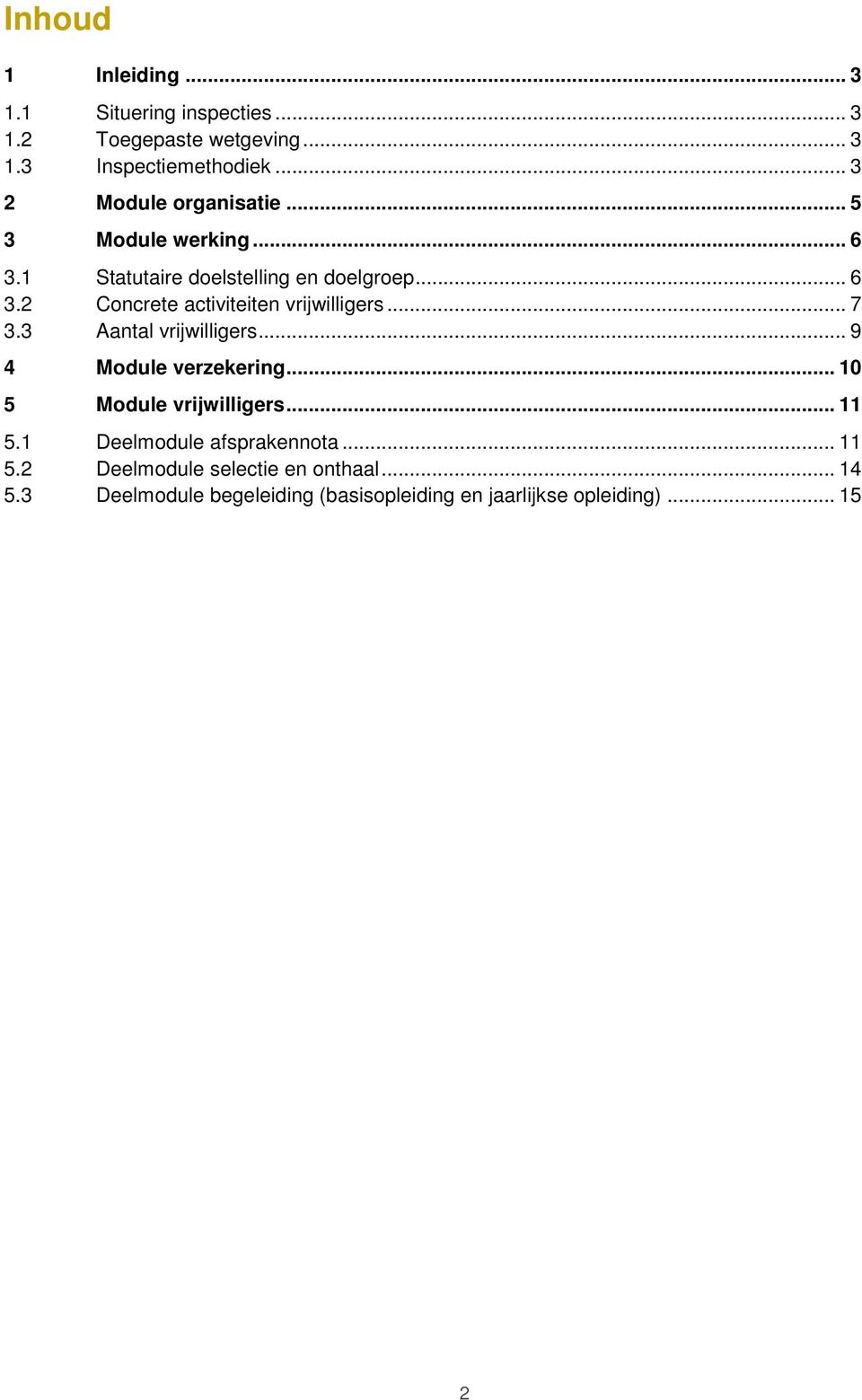 .. 7 3.3 Aantal vrijwilligers... 9 4 Module verzekering... 10 5 Module vrijwilligers... 11 5.1 Deelmodule afsprakennota.