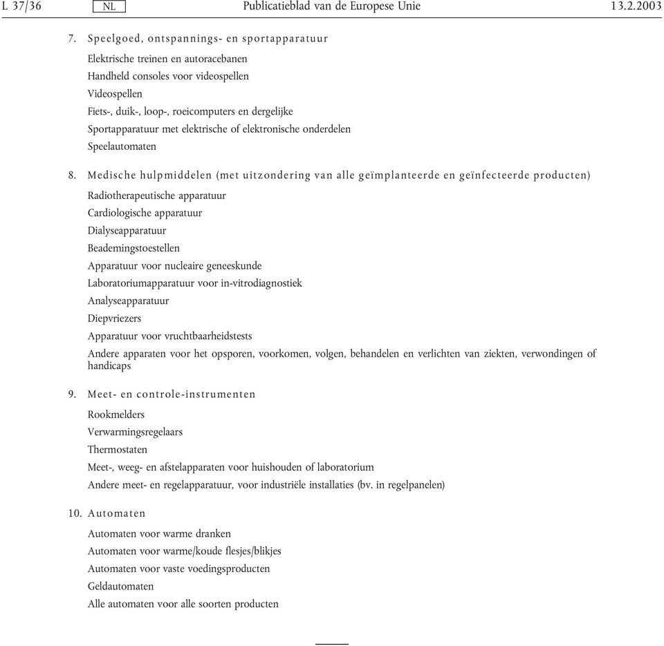 elektrische of elektronische onderdelen Speelautomaten 8.