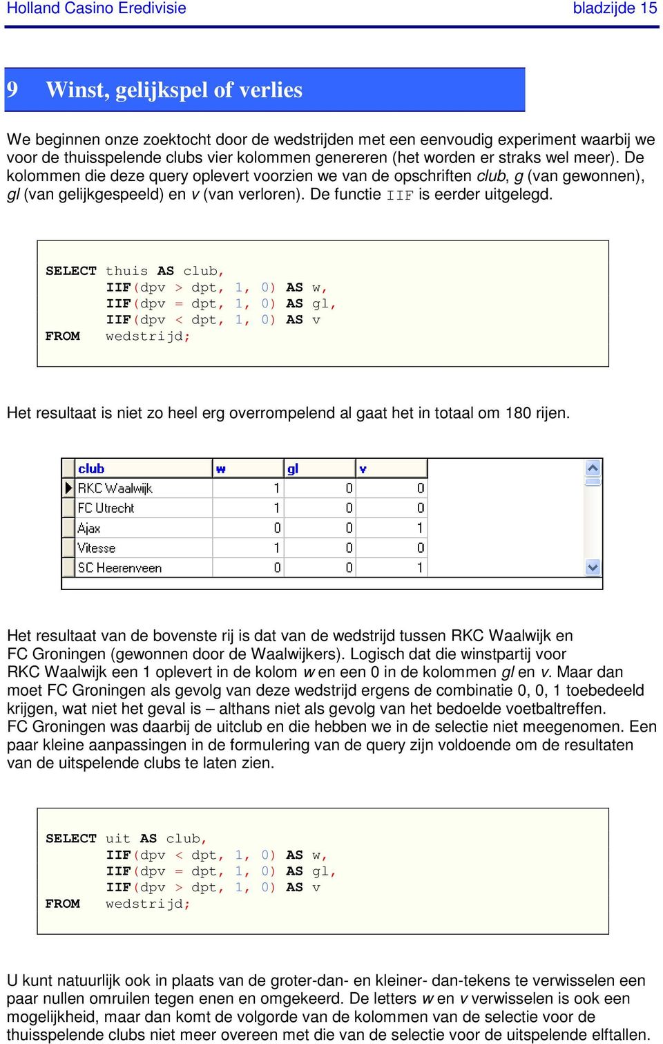 De functie IIF is eerder uitgelegd.