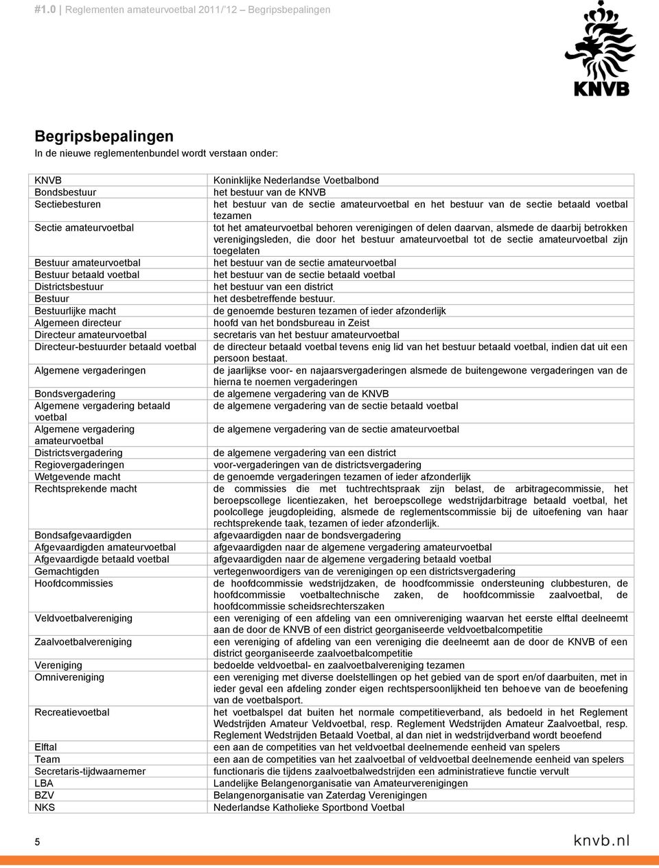 Bondsvergadering Algemene vergadering betaald voetbal Algemene vergadering amateurvoetbal Districtsvergadering Regiovergaderingen Wetgevende macht Rechtsprekende macht Bondsafgevaardigden