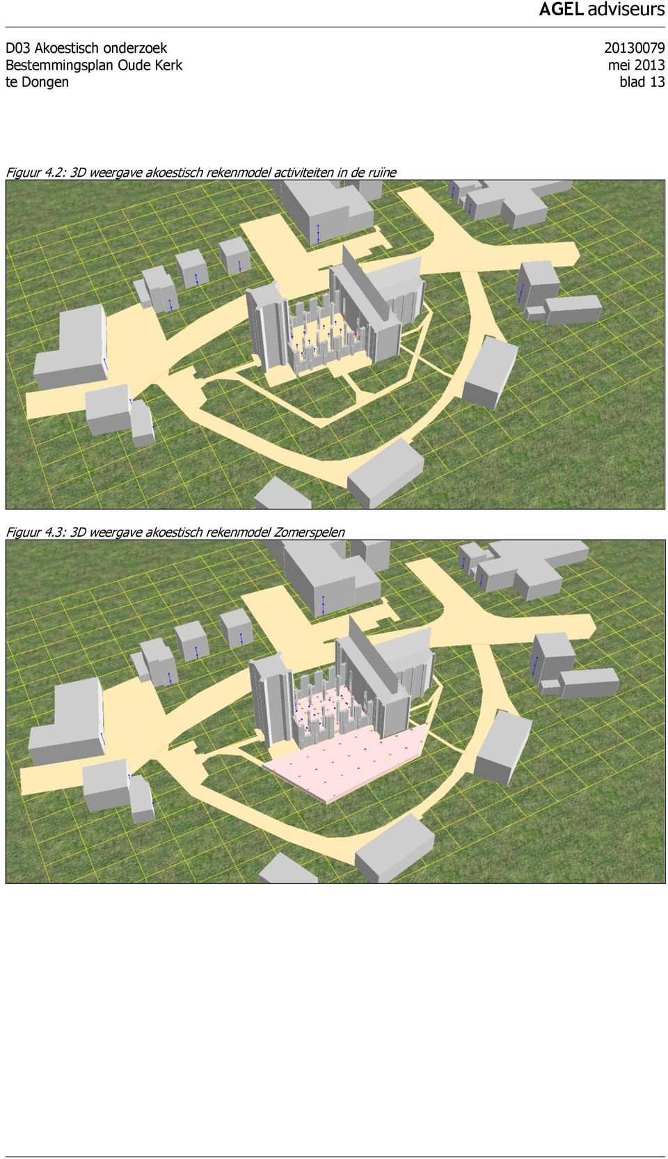 2: 3D weergave akoestisch rekenmodel activiteiten in