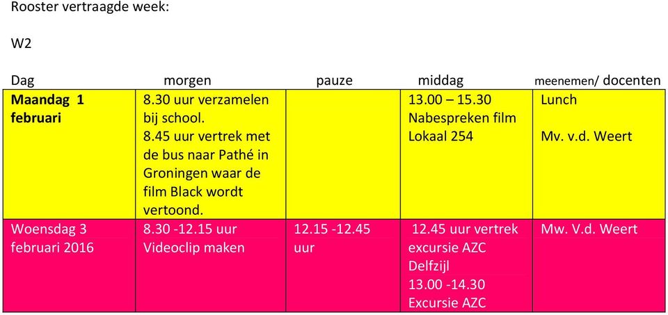 45 uur vertrek excursie AZC Delfzijl 13.