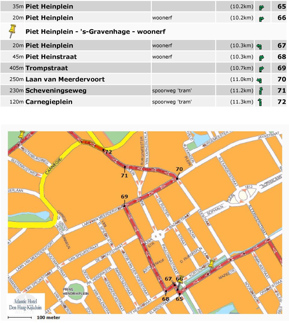3km) 67 45m Piet Heinstraat woonerf (10.3km) 68 405m Trompstraat (10.