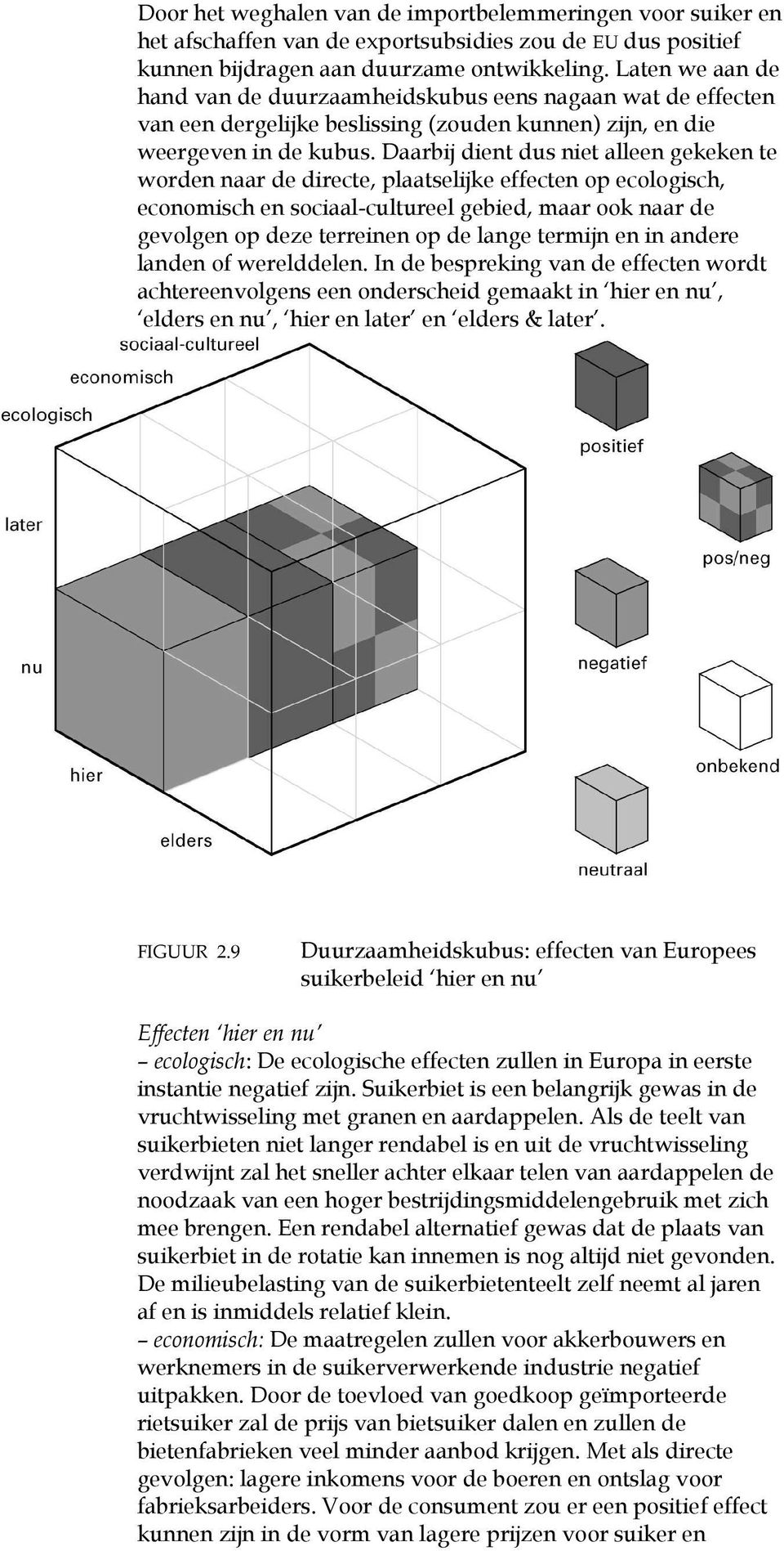 Daarbij dient dus niet alleen gekeken te worden naar de directe, plaatselijke effecten op ecologisch, economisch en sociaal-cultureel gebied, maar ook naar de gevolgen op deze terreinen op de lange