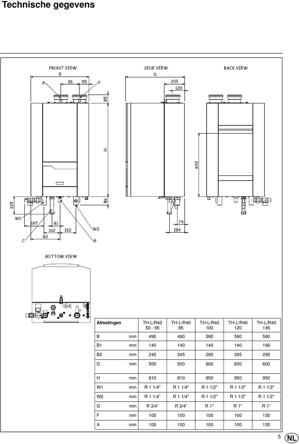 810 810 950 950 950 W1 mm R 1 1/4" R 1 1/4" R 1 1/2" R 1 1/2" R 1 1/2" W2 mm R 1 1/4" R 1 1/4" R 1