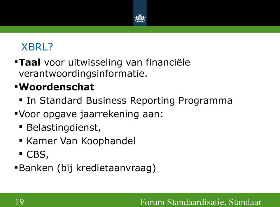 Woordenschat In Standard Business Reporting Programma