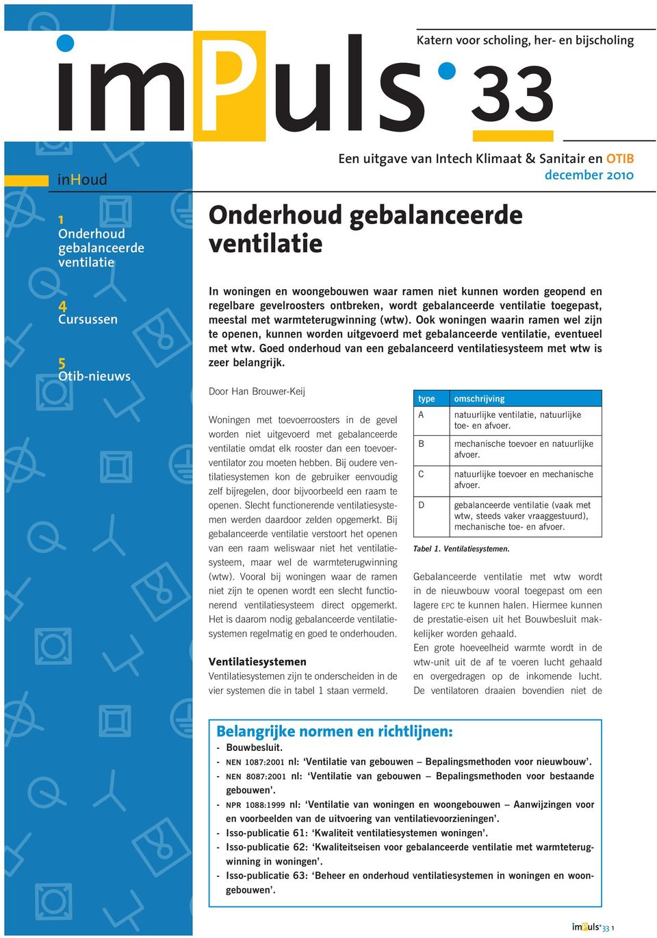 Bij oudere ventilatiesystemen kon de gebruiker eenvoudig zelf bijregelen, door bijvoorbeeld een raam te openen. Slecht functionerende ventilatiesystemen werden daardoor zelden opgemerkt.