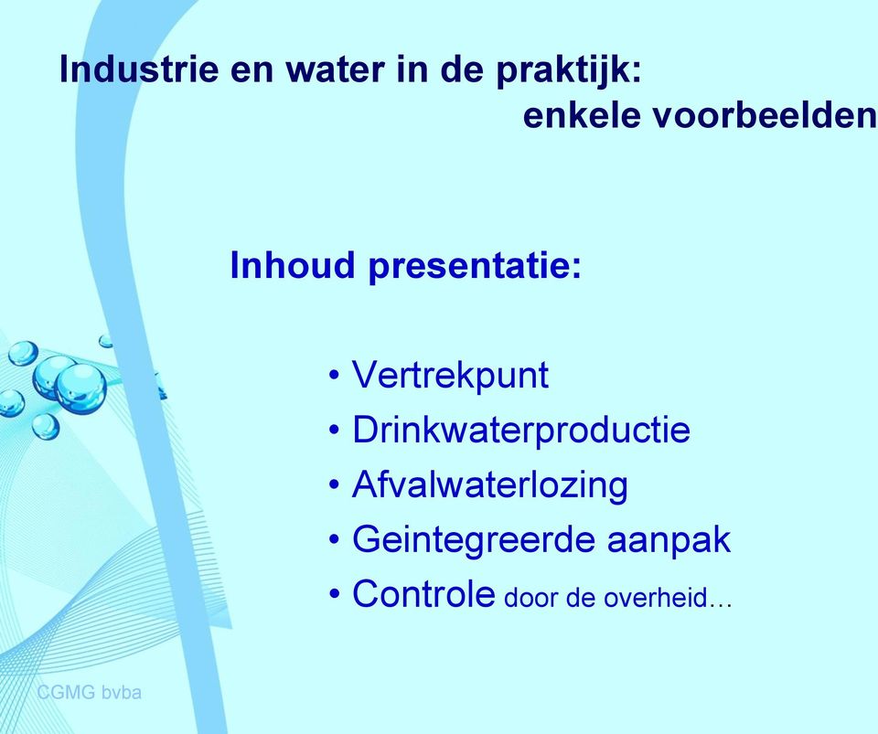 Vertrekpunt Drinkwaterproductie