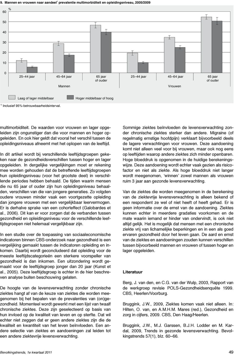 En ook hier geldt dat vooral het verschil tussen de opleidingsniveaus afneemt met het oplopen van de leeftijd.