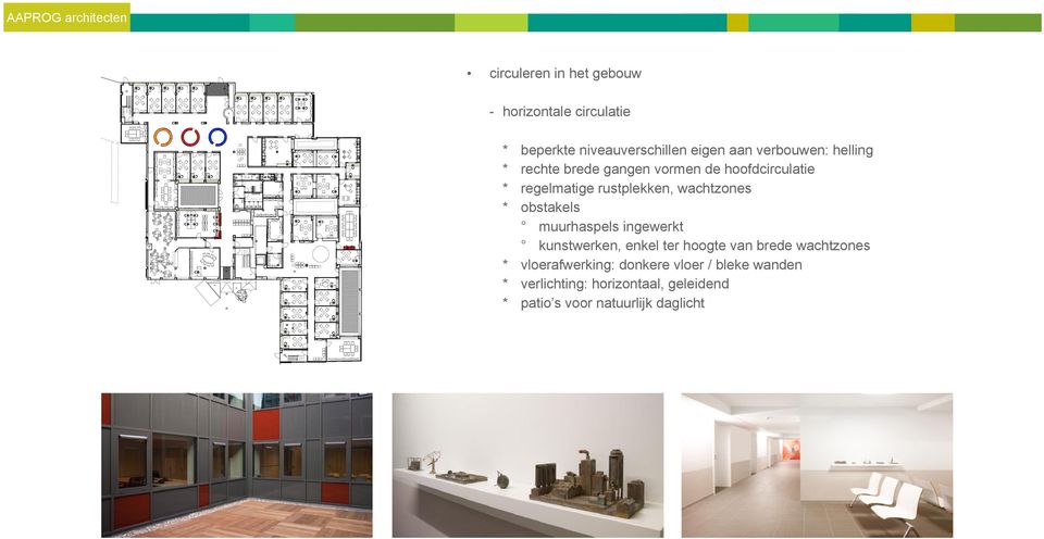 obstakels muurhaspels ingewerkt kunstwerken, enkel ter hoogte van brede wachtzones *