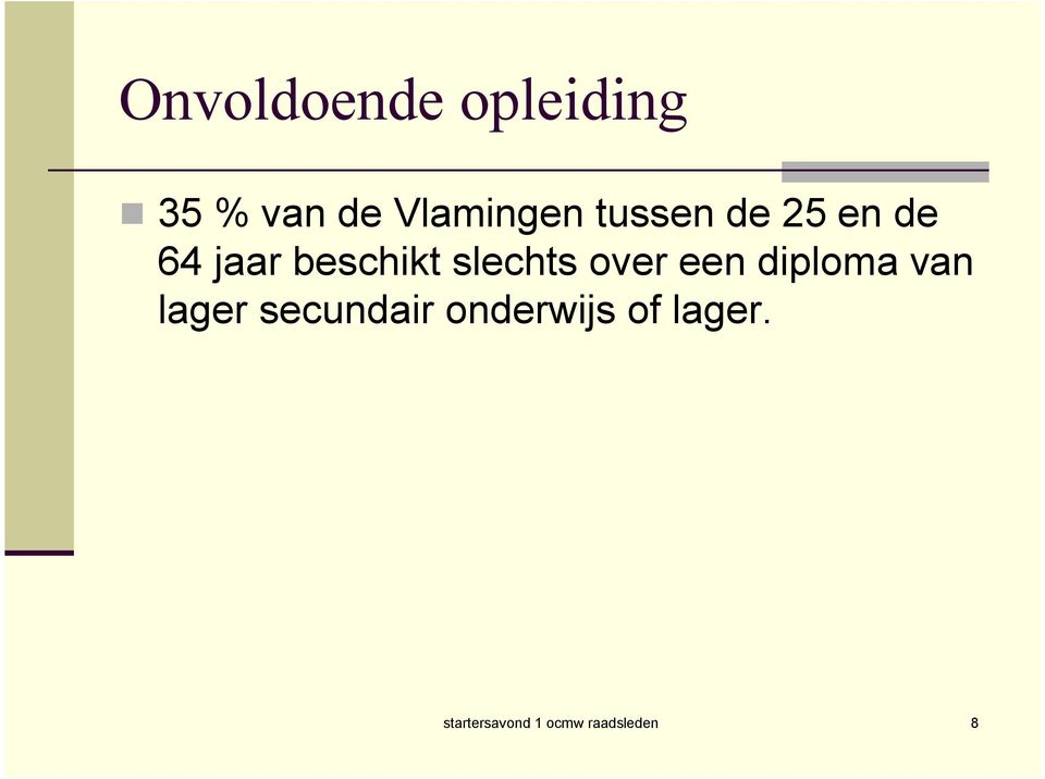 over een diploma van lager secundair