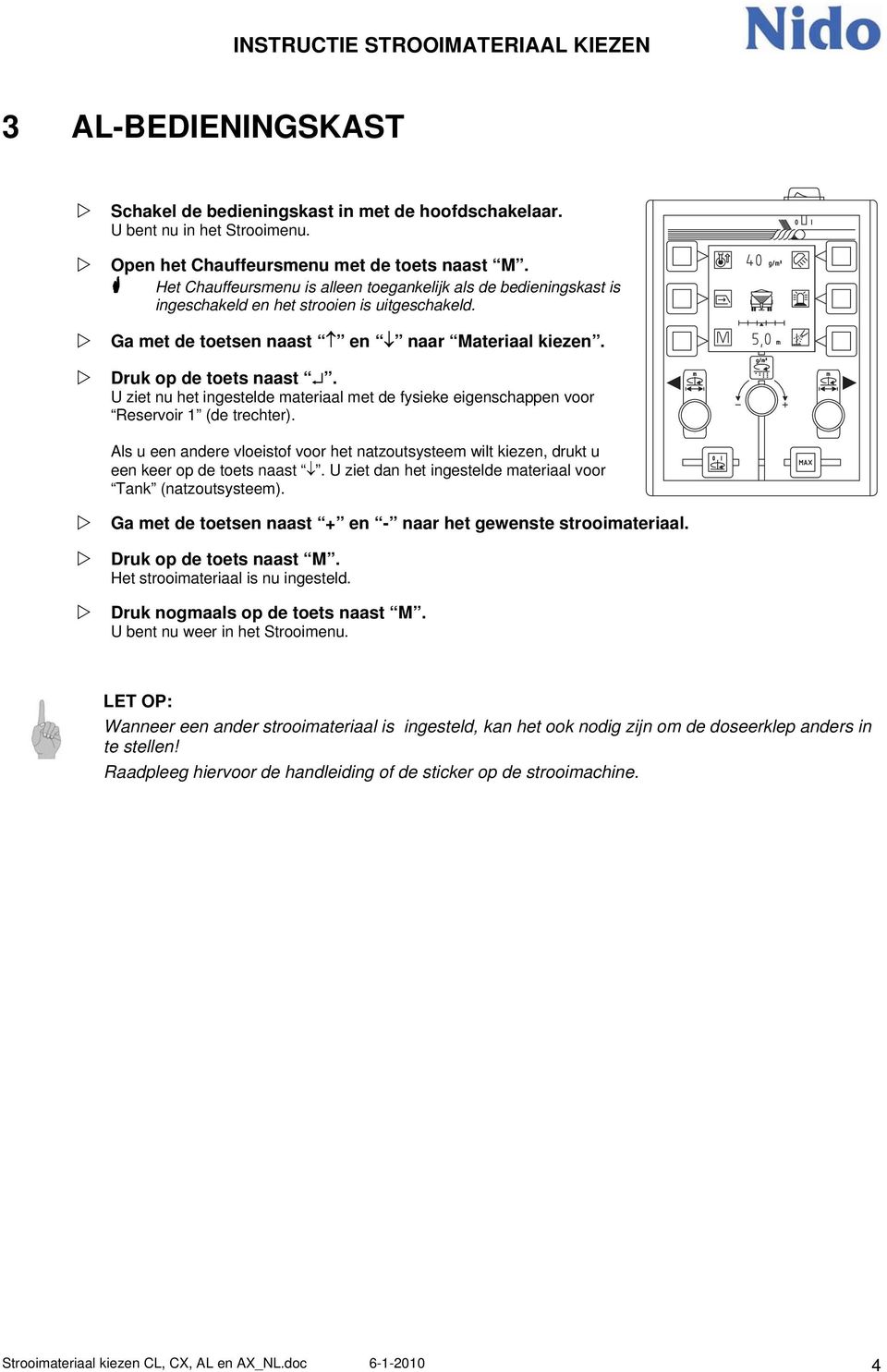 U ziet nu het ingestelde materiaal met de fysieke eigenschappen voor Reservoir 1 (de trechter).