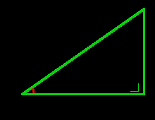 Bekijk de rechthoekige driehoeken. Van driehoek ABC is?b, AC en BC. Van driehoek PQR is?p, PR en QR. a. Bereken sin?a. b. Bereken de grootte van?a. c. Bereken cos?q. d. Bereken de de grootte van Q.