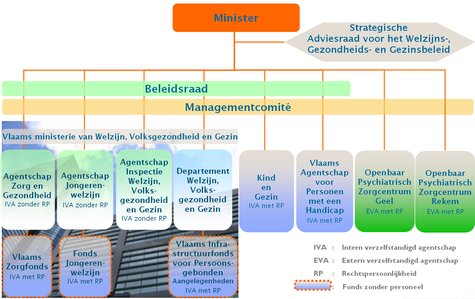 Het Beleidsdomein 3 Afdeling Beleidsontwikkeling WVG Patrick Bedert Staf WVG Kenniscentrum WVG dagelijks verantw.