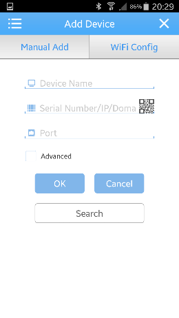 In het volgende scherm moeten de username (gebruikersnaam), password (wachtwoord) en een geldig email-adres ingevuld worden (dit hoeven niet dezelfde te zijn als van de camera). Klik op OK.