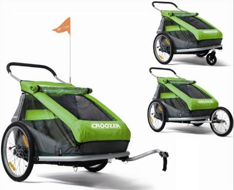 CROOZER Eigenschappen Kan aan fiets gehangen worden