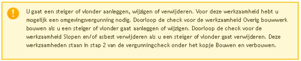 2.4.2 Notice voor koppelingen water- en omgevingsvergunning Afgesproken is dat als er een relatie bestaat tussen werkzaamheden watervergunning en werkzaamheden omgevingsvergunning, dat er niet