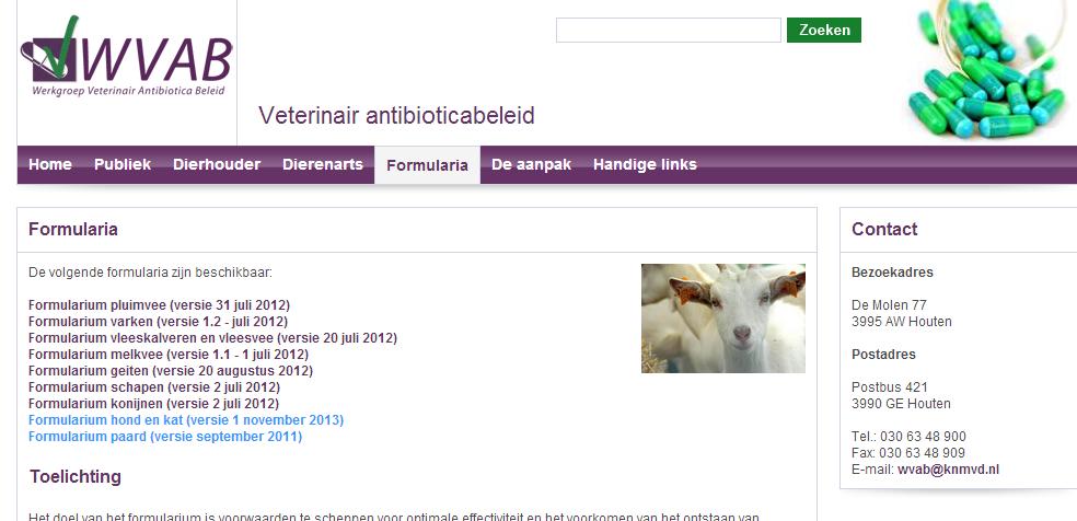 Nieuw formularium en richtlijnen 1e keus: smal spectrum penicillines,