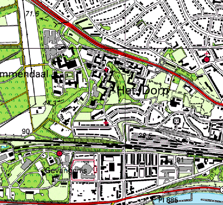 2. Situatie Het plangebied omvat de terreinen van Het Dorp, Groot Klimmendaal, SG Mariëndaal en de ROC Rijn IJssel.