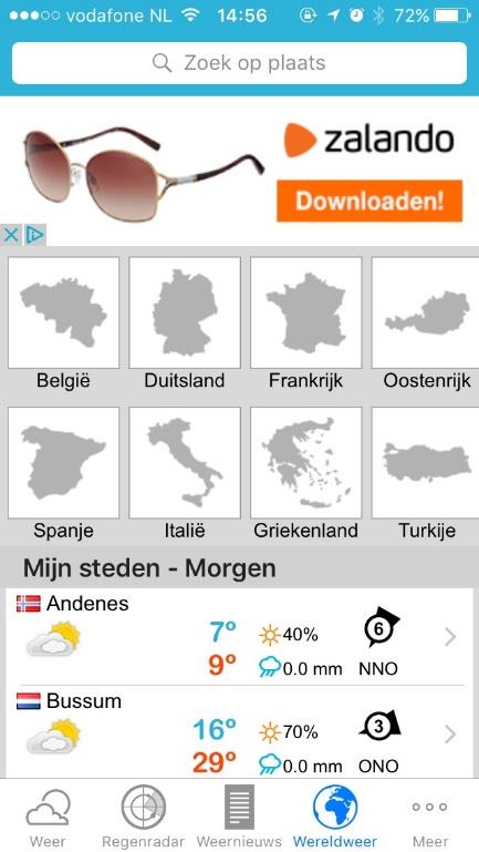 Weerplaza apps Wist je dat? - Het bij ons mogelijk is om heel specifiek te targeten op web en in app!