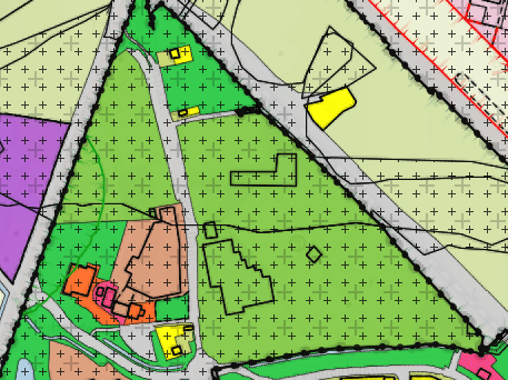 1. De Driehoek Tijenraan Ruimtelijke inpassing De drie locaties in dit gebied hebben de volgende omvang en eigenaar: 1A, achter Landstede: ±16.