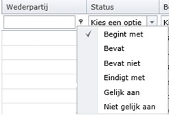 4. Dossiers De knop "Dossiers" geeft u een overzicht van alle dossiers die u uit handen heeft gegeven. Hierbij kunt u kiezen uit "Open dossiers" en "Gesloten dossiers". 4.