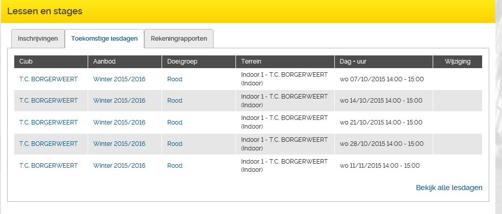 Tennisschoolmodule Opvolgen lesmomenten (zie ook