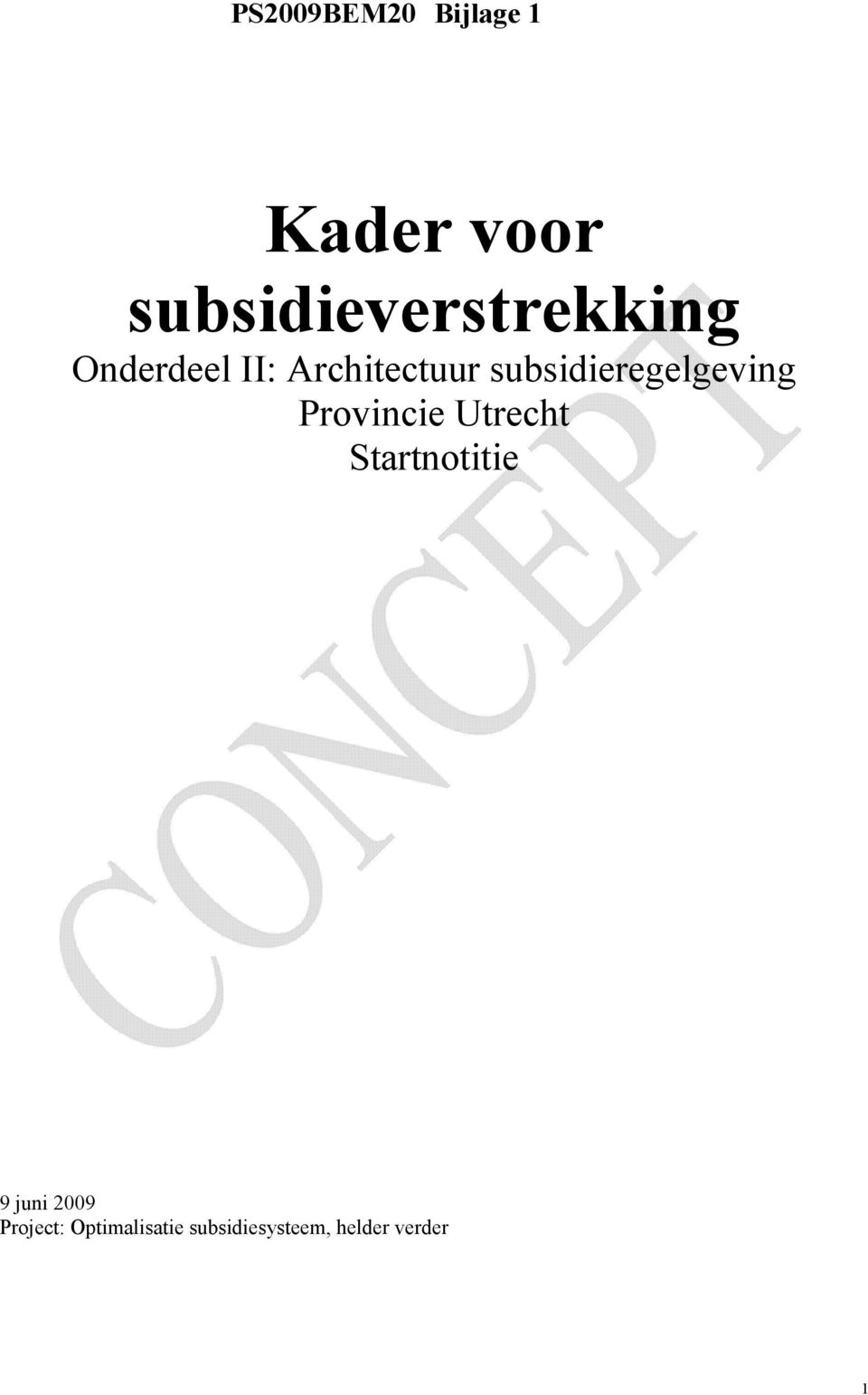 subsidieregelgeving Provincie Utrecht