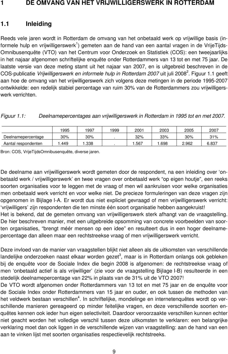 VrijeTijds- Omnibusenquête (VTO) van het Centrum voor Onderzoek en Statistiek (COS): een tweejaarlijks in het najaar afgenomen schriftelijke enquête onder Rotterdammers van 13 tot en met 75 jaar.