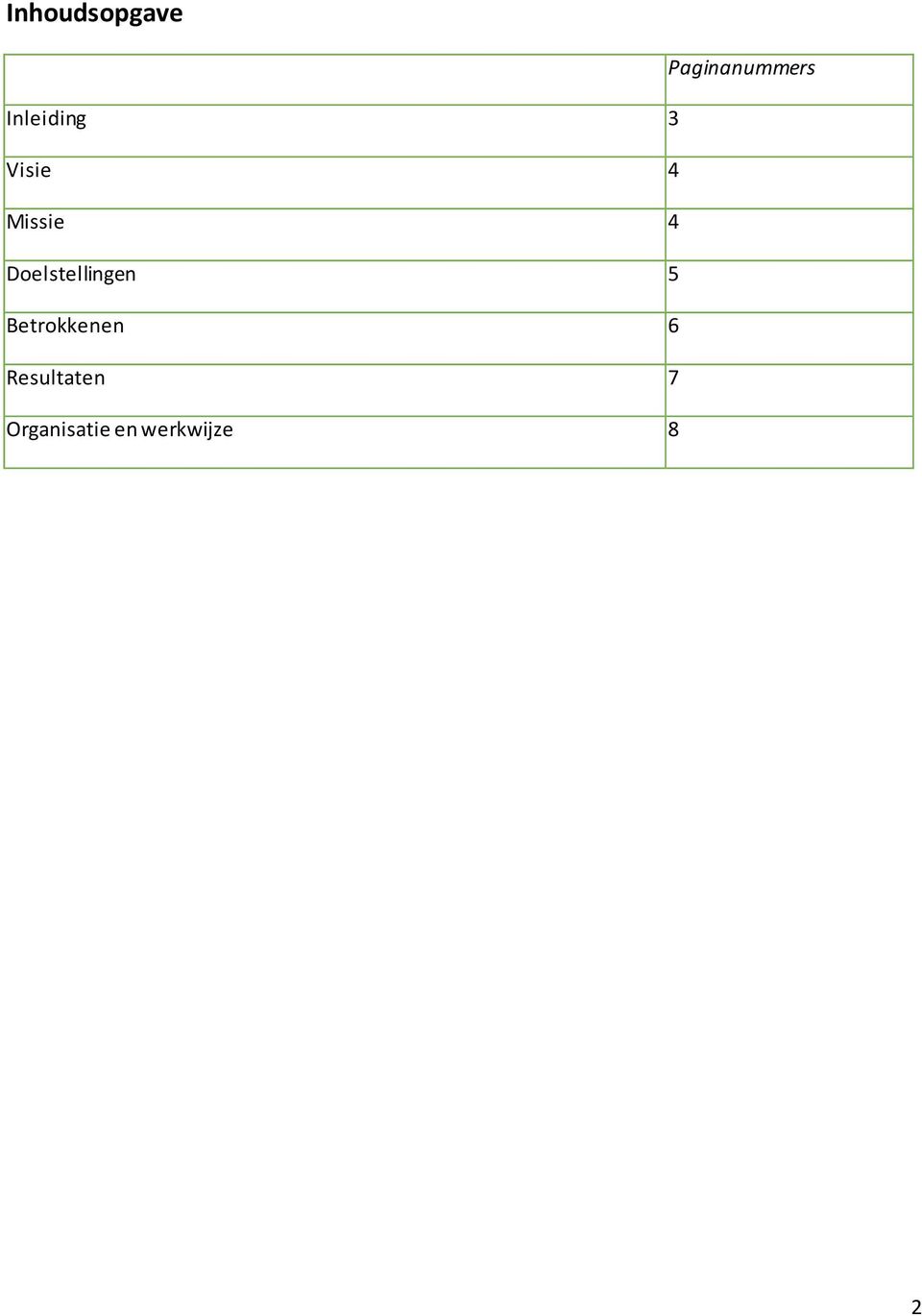 Doelstellingen 5 Betrokkenen 6