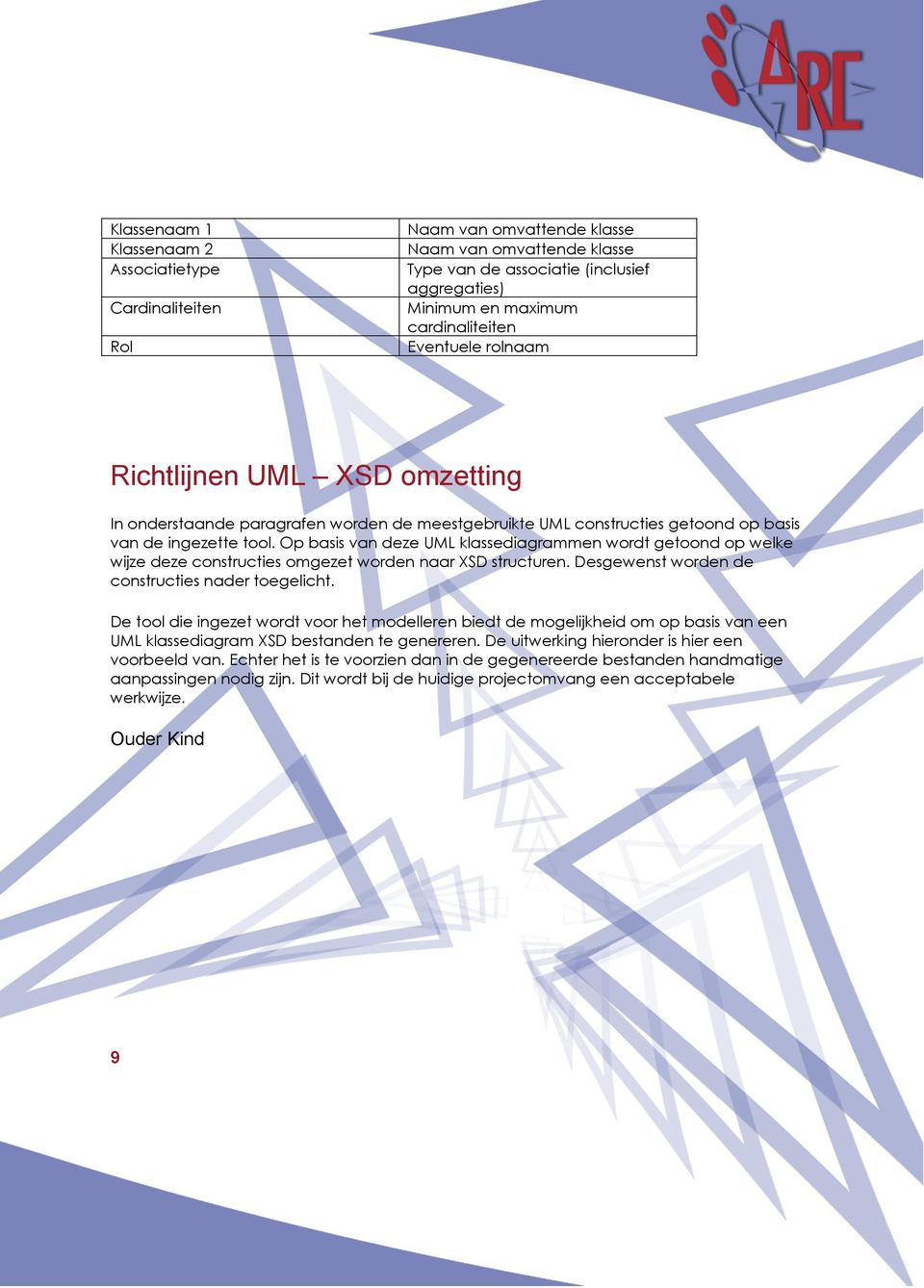 Op basis van deze UML klassediagrammen wordt getoond op welke wijze deze constructies omgezet worden naar XSD structuren. Desgewenst worden de constructies nader toegelicht.