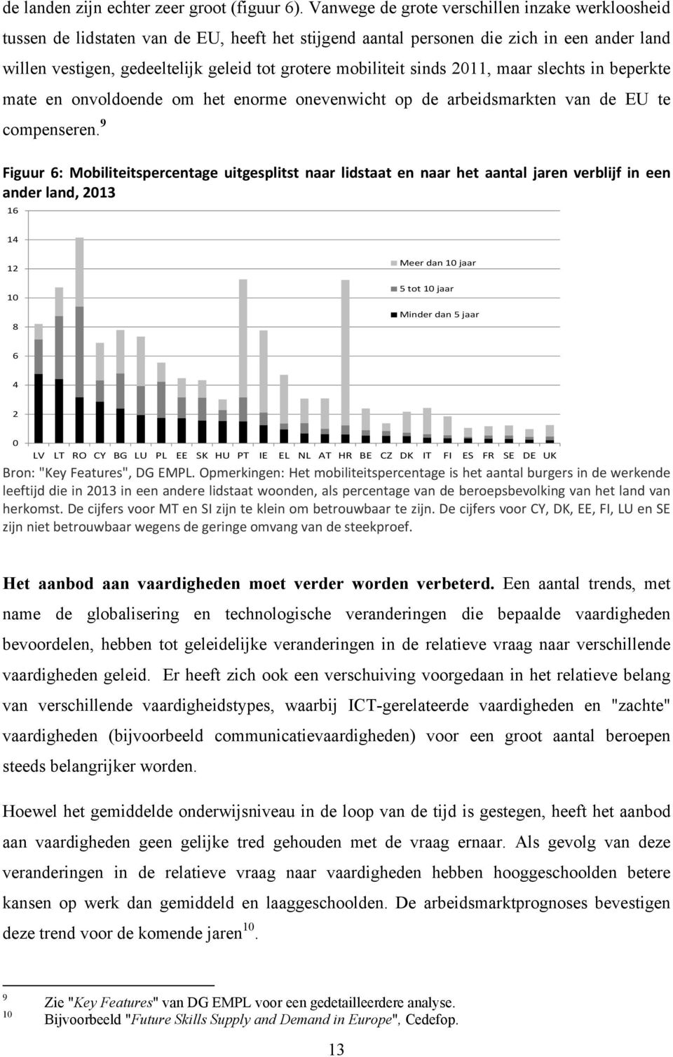 mobiliteit sinds 2011, maar slechts in beperkte mate en onvoldoende om het enorme onevenwicht op de arbeidsmarkten van de EU te compenseren.