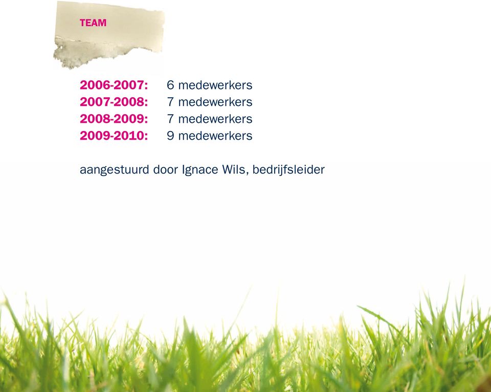 medewerkers 2009-2010: 9 medewerkers