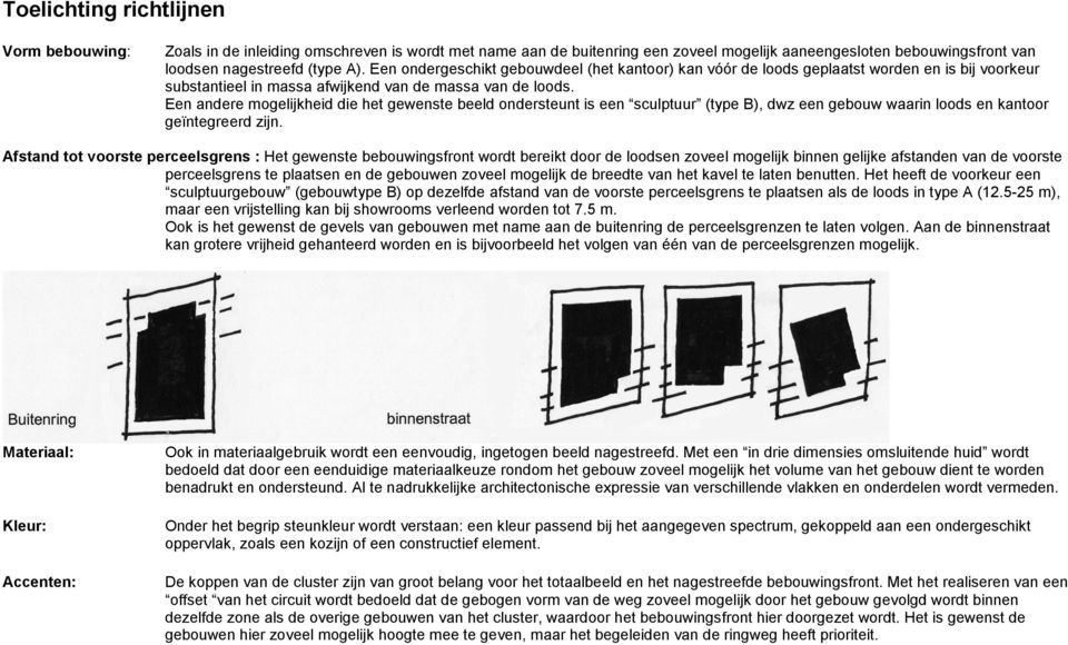 Een andere mogelijkheid die het gewenste beeld ondersteunt is een sculptuur (type B), dwz een gebouw waarin loods en kantoor geïntegreerd zijn.