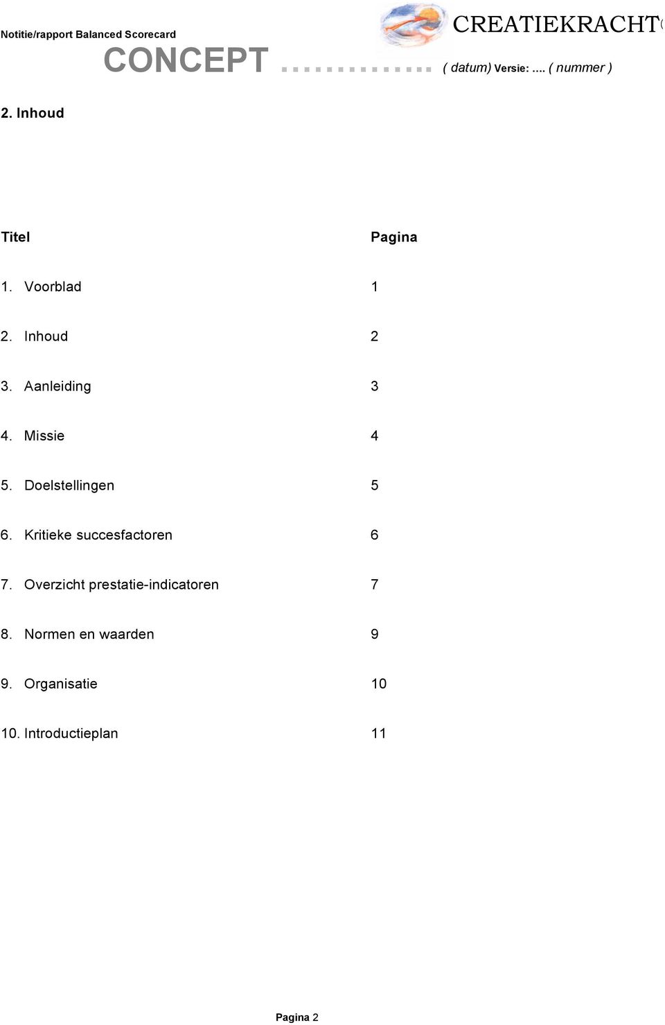 Kritieke succesfactoren 6 7.