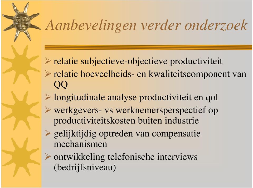 werkgevers- vs werknemersperspectief op productiviteitskosten buiten industrie