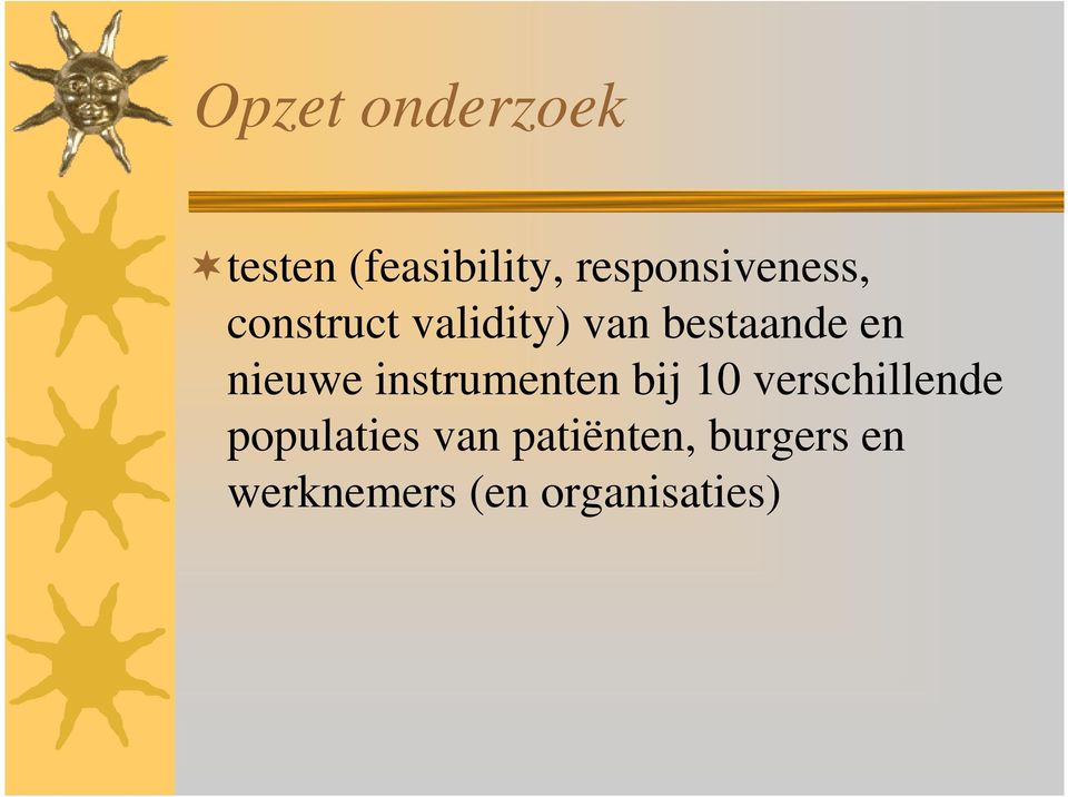 bestaande en nieuwe instrumenten bij 10