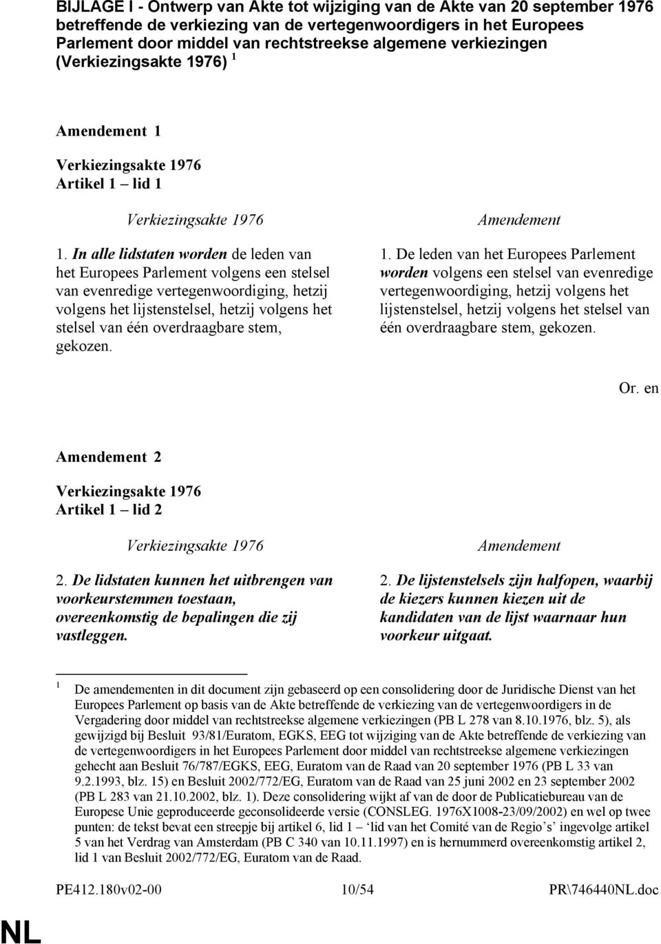 In alle lidstaten worden de leden van het Europees Parlement volgens een stelsel van evenredige vertegenwoordiging, hetzij volgens het lijstenstelsel, hetzij volgens het stelsel van één overdraagbare