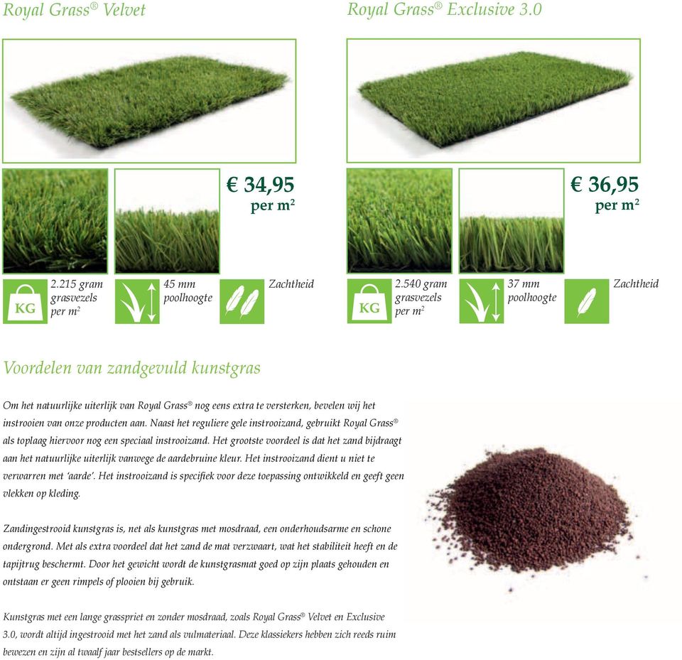 Naast het reguliere gele instrooizand, gebruikt Royal Grass als toplaag hiervoor nog een speciaal instrooizand.