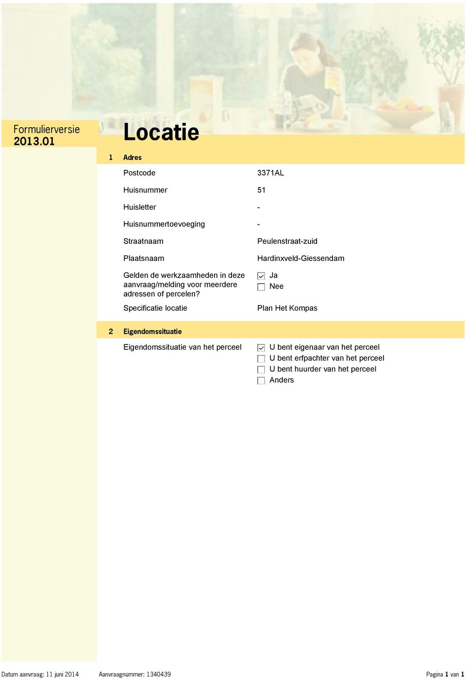 Specificatie locatie Peulenstraat-zuid Hardinxveld-Giessendam Plan Het Kompas 2 Eigendomssituatie Eigendomssituatie van