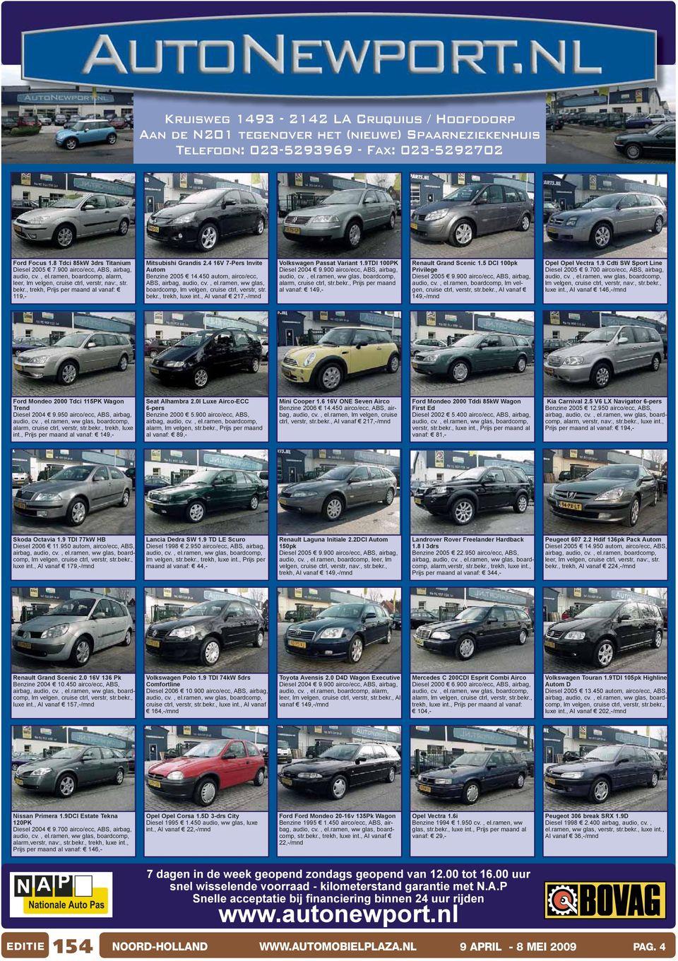 450 autom, airco/ecc, ABS, airbag, audio, cv., el.ramen, ww glas, boardcomp, lm velgen, cruise ctrl, verstr, str. bekr., trekh, luxe int., Al vanaf 217,-/mnd Volkswagen Passat Variant 1.