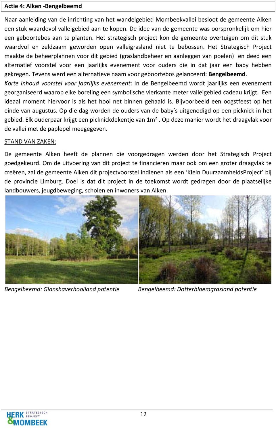 Het strategisch project kon de gemeente overtuigen om dit stuk waardvol en zeldzaam geworden open valleigrasland niet te bebossen.