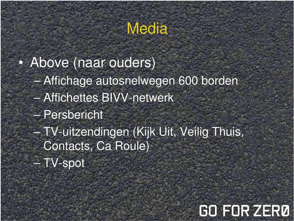 BIVV-netwerk Persbericht TV-uitzendingen