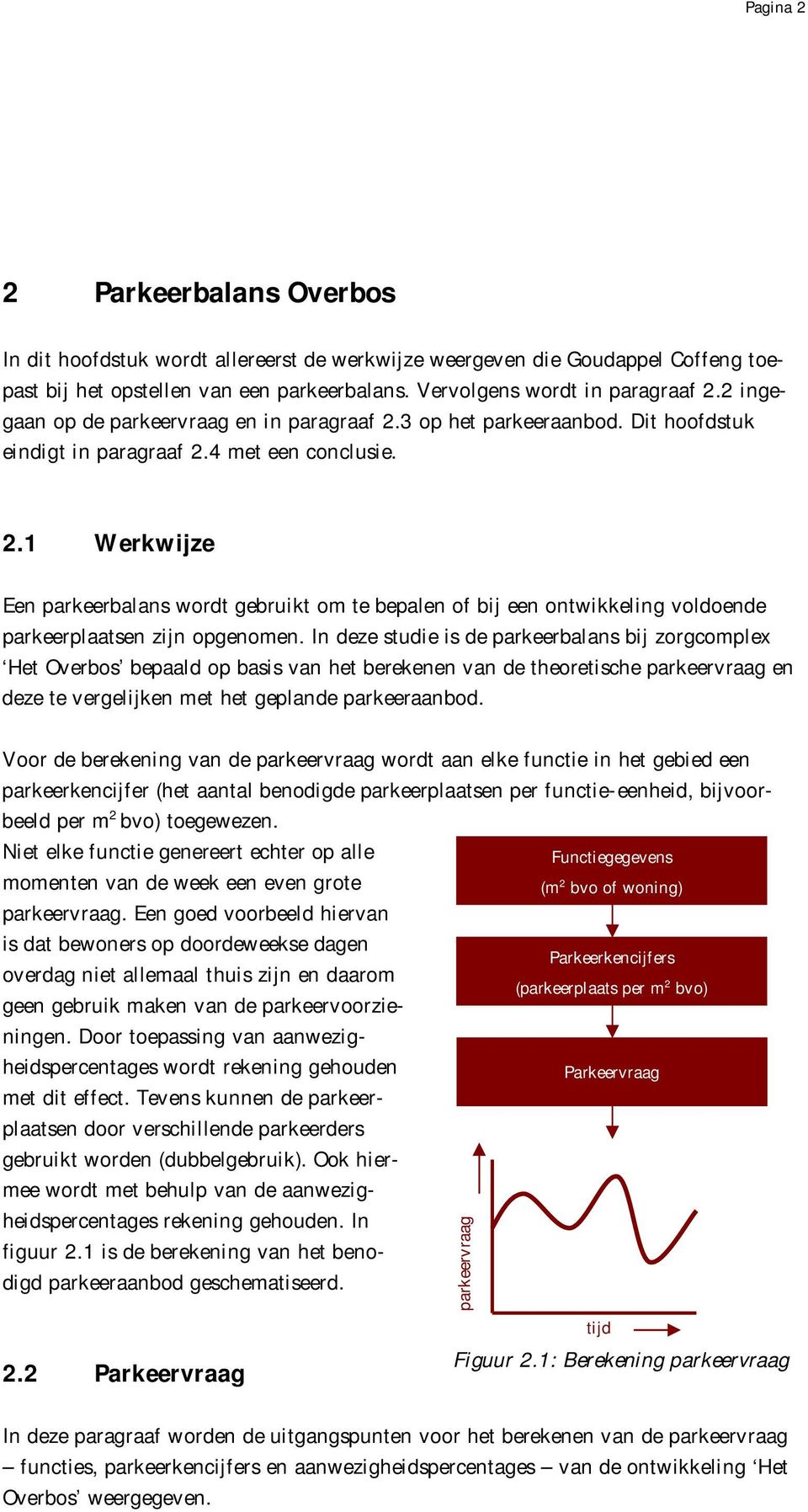 In deze studie is de parkeerbalans bij zorgcomplex Het Overbos bepaald op basis van het berekenen van de theoretische parkeervraag en deze te vergelijken met het geplande parkeeraanbod.