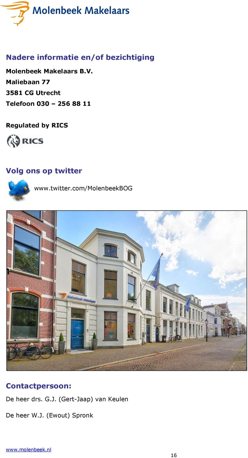 RICS Volg ons op twitter 