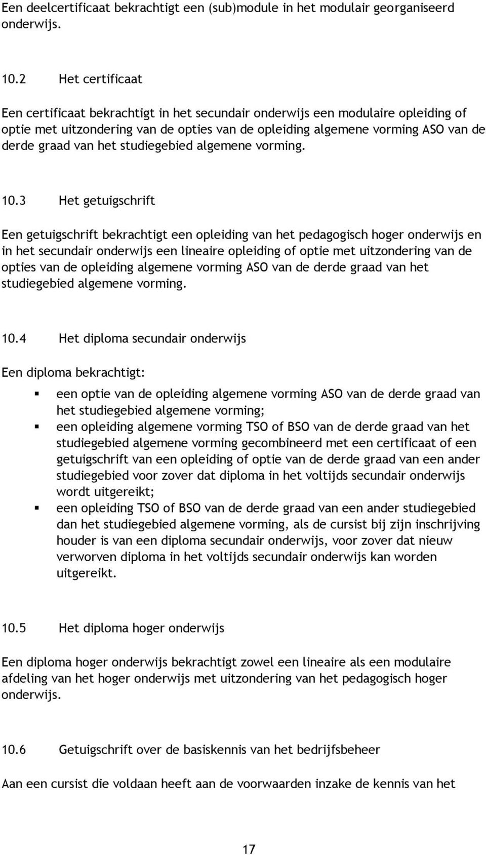 het studiegebied algemene vorming. 10.