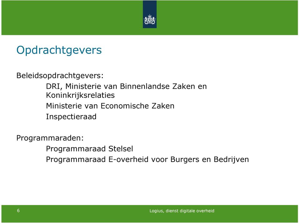 Economische Zaken Inspectieraad Programmaraden: