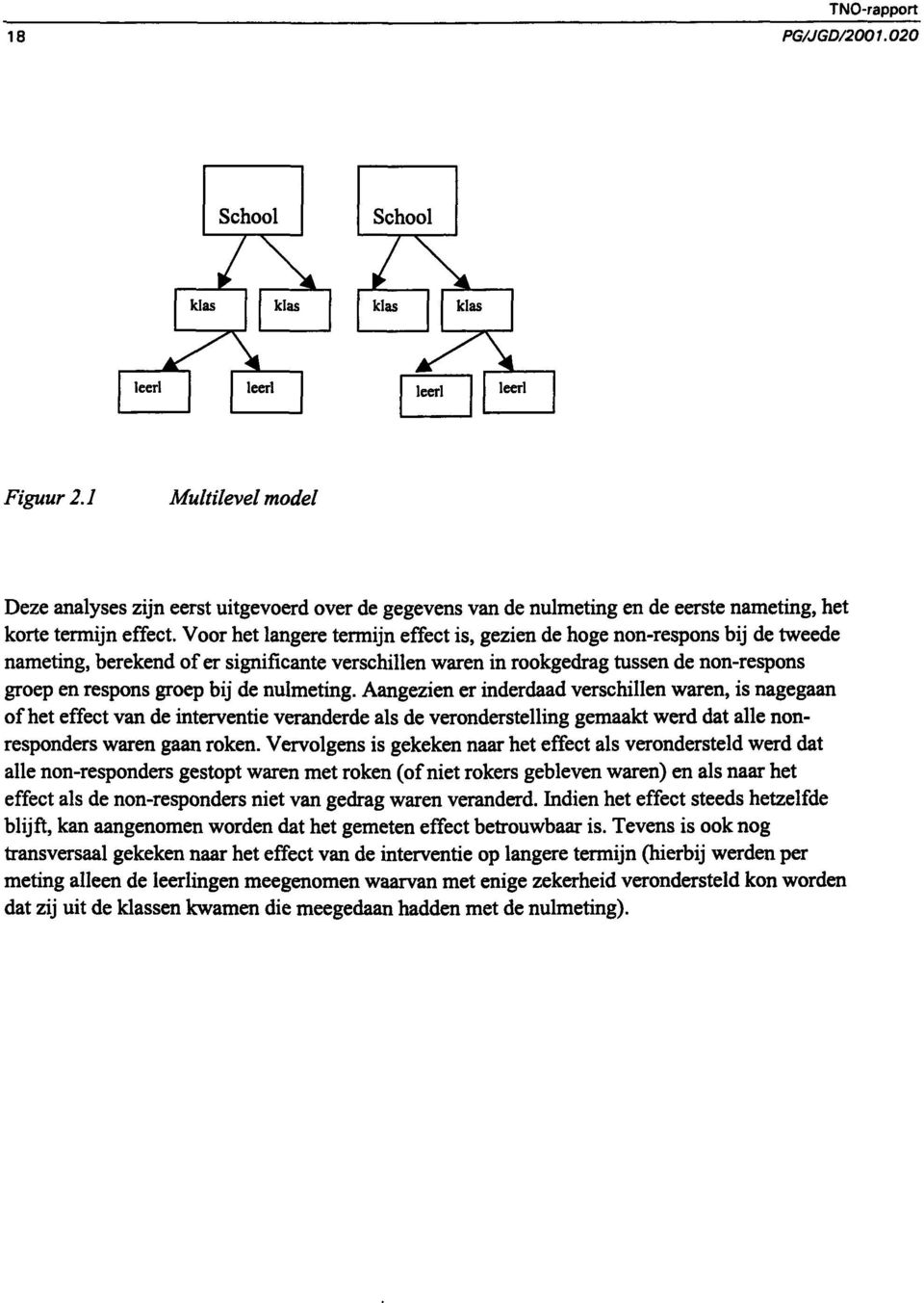 Voor het langere termijn effect is, gezien de hoge non-respons bij de tweede nameting, berekend of er significante verschillen waren in rookgedrag tussen de non-respons groep en respons groep bij de