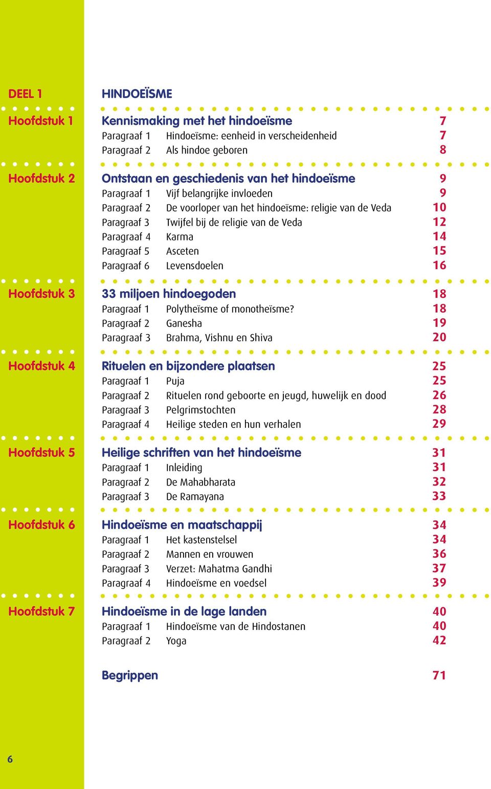 Paragraaf 5 Asceten 15 Paragraaf 6 Levensdoelen 16 Hoofdstuk 3 33 miljoen hindoegoden 18 Paragraaf 1 Polytheïsme of monotheïsme?